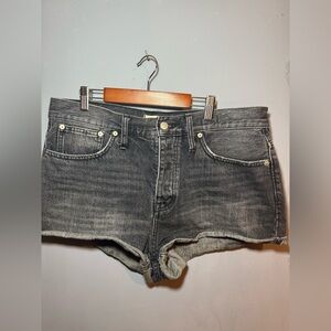 Madewell Women's Relaxed Denim Shorts,
Black denim; size 29
